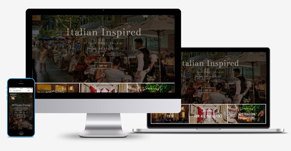 Responsive showcase mockup of home